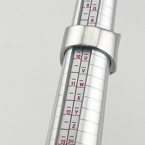 Black & White Crystal Pave Ring Cocktail Ring Thick‎ Band Size 9.5 - Picture 7 of 8